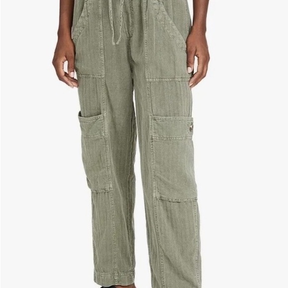 Free People Feeling Good Utility Pull-On Pants in the color Eden - Picture 4 of 10